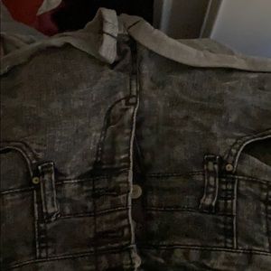 high waisted denim shorts